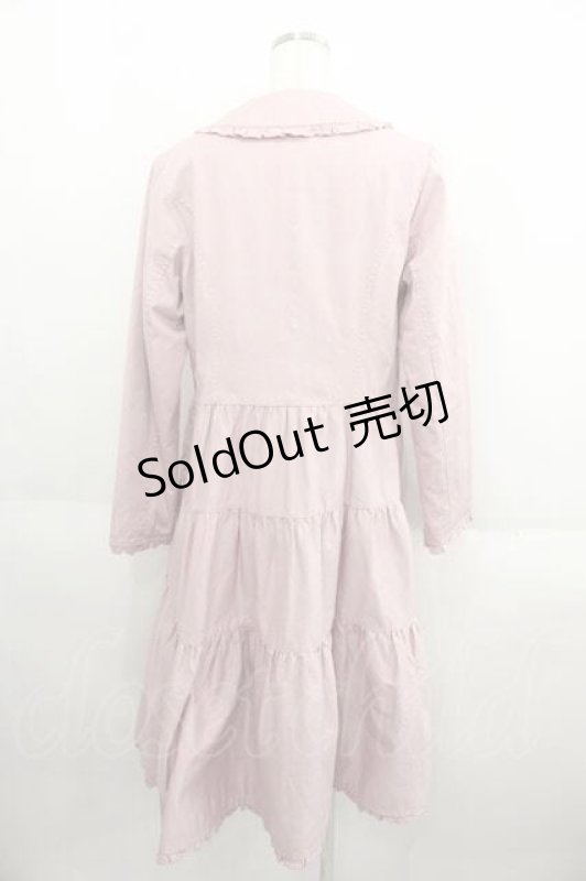 画像2: PINK HOUSE / 襟付きロングティアードコート  ピンク I-25-05-29-051-LO-CO-HD-ZI (2)