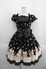 画像1: Angelic Pretty / お菓子の国ワンピース  黒 I-25-05-29-054-AP-OP-HD-ZI (1)