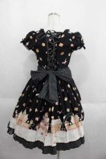 画像2: Angelic Pretty / お菓子の国ワンピース  黒 I-25-05-29-054-AP-OP-HD-ZI (2)