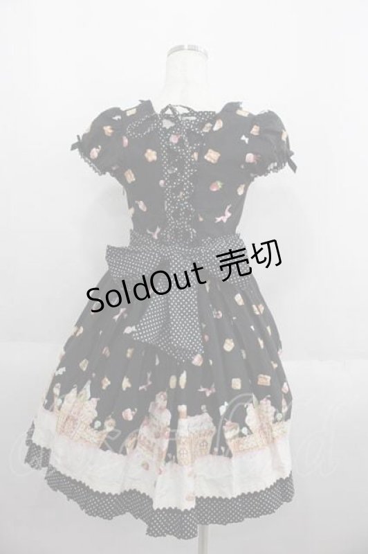 画像2: Angelic Pretty / お菓子の国ワンピース  黒 I-25-05-29-054-AP-OP-HD-ZI (2)