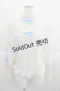 BABY,THE STARS SHINE BRIGHT / Effeuiller la Margueriteレースブラウス  生成りＸサックス I-25-05-29-007-BA-BL-HD-ZI