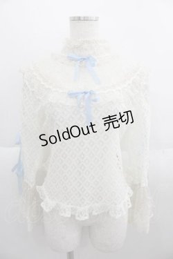 画像1: BABY,THE STARS SHINE BRIGHT / Effeuiller la Margueriteレースブラウス  生成りＸサックス I-25-05-29-007-BA-BL-HD-ZI