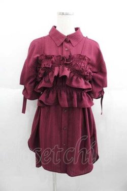 画像1: axes femme / マルチビスチェ付チュニック  ボルドー I-25-05-29-009-AX-TO-HD-ZI