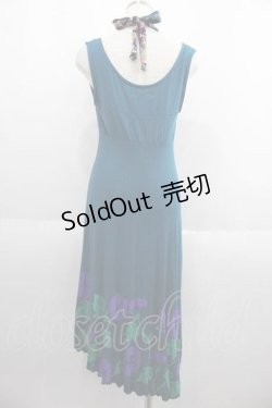 画像2: gouk / 朝顔ptホルターネックワンピース  ブルーグリーン I-25-05-29-081-GO-OP-HD-ZI