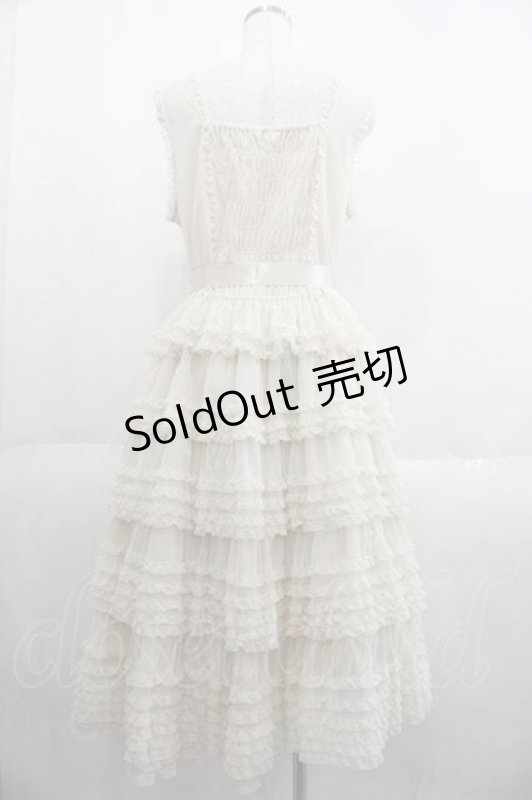 画像2: PINK HOUSE / ウーリーチュールフリル使いローンワンピース  生成り I-25-05-29-083-LO-OP-HD-ZI (2)