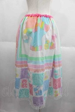 画像2: Nile Perch / パッチワーク風プリントスカート  カラフル I-25-05-29-090-LO-SK-HD-ZI