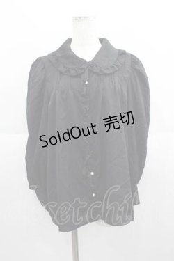 画像1: axes femme POETIQUE / フリル襟ブラウス  黒 I-25-05-29-011-AX-BL-HD-ZI