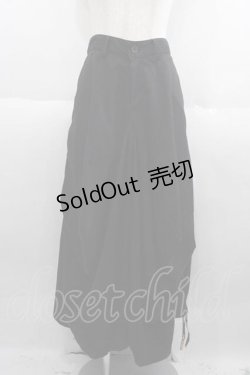 画像1: gouk / 後ろポケットサルエルパンツ  ブラック I-25-05-29-100-GO-PA-HD-ZI