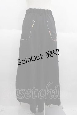 画像2: gouk / 後ろポケットサルエルパンツ  ブラック I-25-05-29-100-GO-PA-HD-ZI