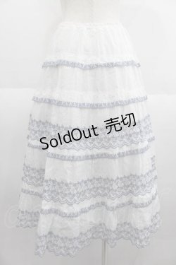 画像2: PINK HOUSE / レース段スカート  ホワイト I-25-05-29-106-LO-SK-HD-ZI