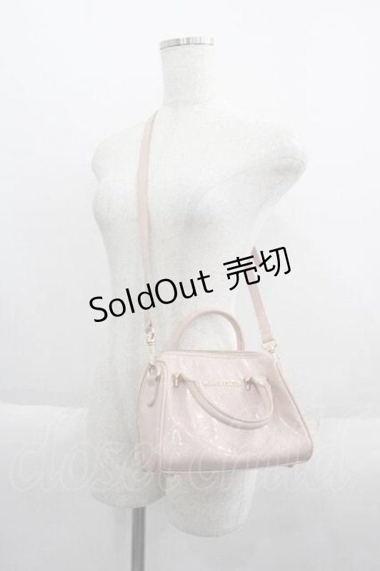 画像1: 【SALE】Maison de FLEUR / リボン型押しショルダーバッグ  ピンク I-25-05-29-109-LO-BG-HD-ZTK021 (1)