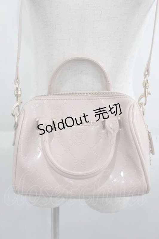 画像2: 【SALE】Maison de FLEUR / リボン型押しショルダーバッグ  ピンク I-25-05-29-109-LO-BG-HD-ZTK021 (2)