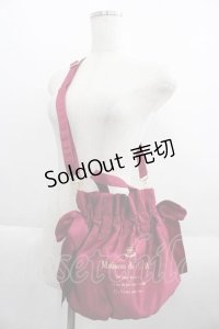 Maison de FLEUR / ギャザー2WAYショルダーバッグ  ボルドー I-25-05-29-112-LO-BG-HD-ZI