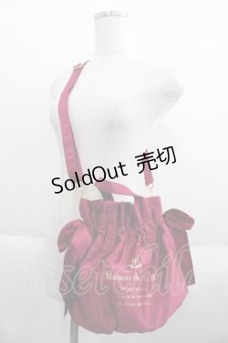 画像1: Maison de FLEUR / ギャザー2WAYショルダーバッグ  ボルドー I-25-05-29-112-LO-BG-HD-ZI
