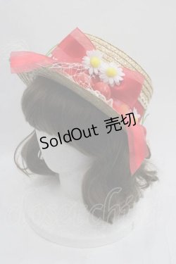画像1: Angelic Pretty / Cherryストローハット  赤Ｘ白Ｘブラウン I-25-05-29-113-AP-AC-HD-ZT-K007
