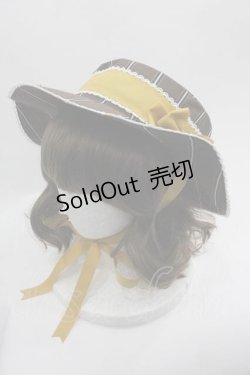 画像1: ALICE and the PIRATES / チュロスストライプカンカン帽  ブラウン I-25-05-29-116-PA-AC-HD-ZI