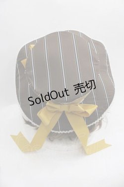 画像3: ALICE and the PIRATES / チュロスストライプカンカン帽  ブラウン I-25-05-29-116-PA-AC-HD-ZI