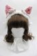 画像1: Twinkle Rose / ボアねこみみヘッドドレス  白Ｘピンク I-25-05-29-118-LO-AC-HD-ZI (1)