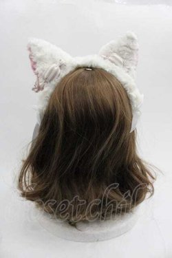 画像2: Twinkle Rose / ボアねこみみヘッドドレス  白Ｘピンク I-25-05-29-118-LO-AC-HD-ZI