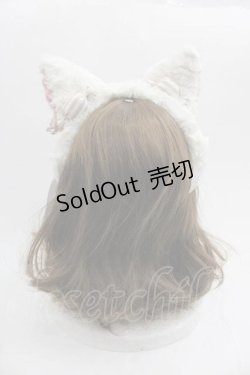 画像2: Twinkle Rose / ボアねこみみヘッドドレス  白Ｘピンク I-25-05-29-118-LO-AC-HD-ZI