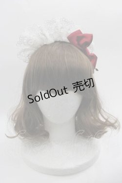 画像1: BABY,THE STARS SHINE BRIGHT / STRAWBERRYカフェカチューシャ  赤Ｘ白 I-25-05-29-120-BA-AC-HD-ZI