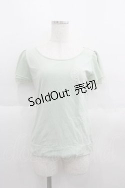 画像1: SWIMMER / クラウン刺繍半袖カットソー  グリーン I-25-05-29-022-EL-TO-HD-ZI
