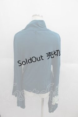 画像2: gouk / 花柄ptハイネックジップアップトップス  ブルーグリーン I-25-05-29-031-GO-TO-HD-ZI