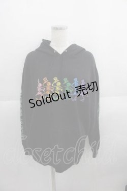 画像1: Candy Stripper / DANCING SKELETON HOODIE 2 ブラック I-25-05-29-037-PU-TO-HD-ZI