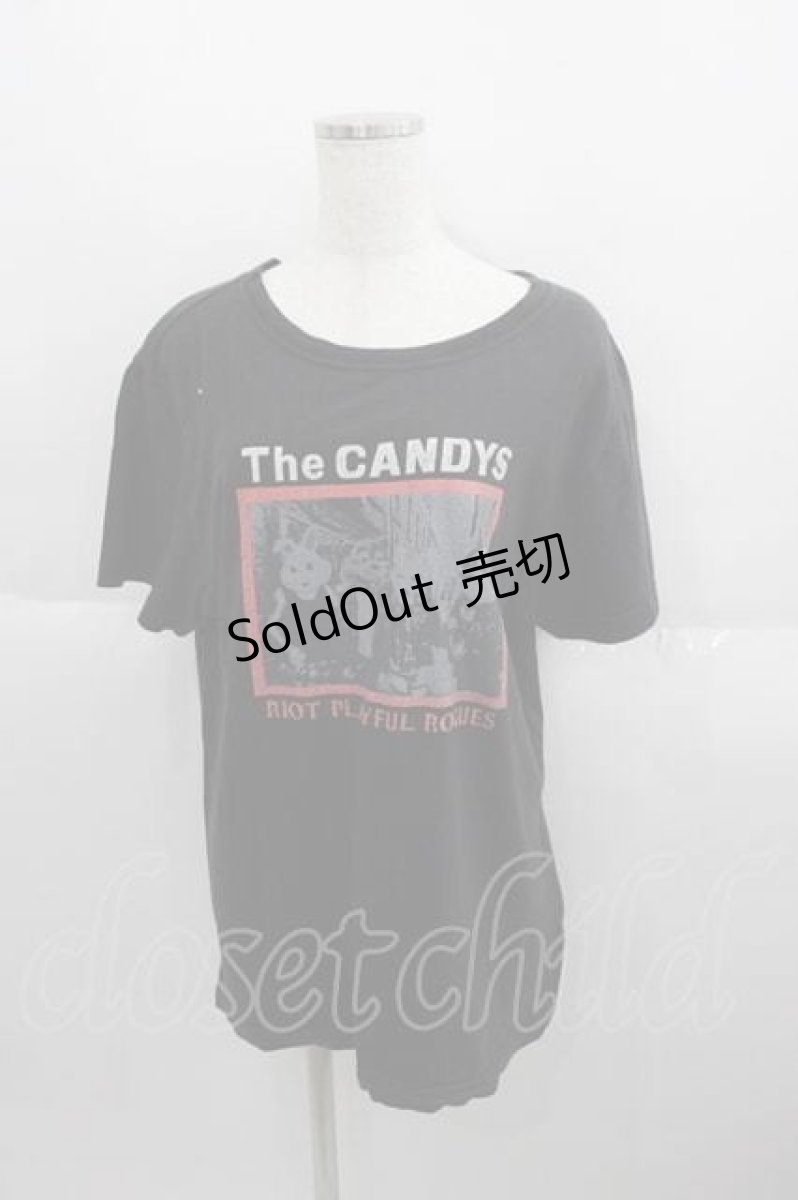画像1: 【SALE】Candy Stripper / THE CANDYS TEE 3 ブラック I-25-05-29-038-PU-TS-HD-ZT061 (1)