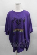 Candy Stripper / パンダ柄Tシャツ 2 パープル I-25-05-29-041-PU-TS-HD-ZI