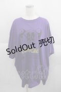 Candy Stripper / パンダ柄Tシャツ 2 パープル I-25-05-29-041-PU-TS-HD-ZI