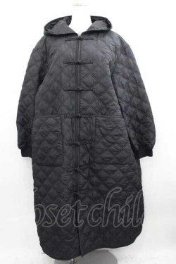 画像1: Candy Stripper / TOKYO CHAOS CLUB QUILTING COAT  黒Ｘ白 I-25-05-29-047-PU-CO-HD-ZI