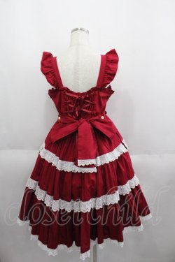 画像2: Angelic Pretty / Romanticティアードジャンパースカート  赤Ｘ白 I-25-06-01-050-AP-OP-HD-ZI