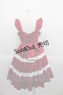 画像2: Angelic Pretty / Romanticティアードジャンパースカート  赤Ｘ白 I-25-06-01-050-AP-OP-HD-ZI