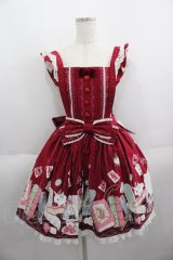 Angelic Pretty / Wonder Storyエプロン風スカート  ボルドー I-25-06-01-051-AP-SK-HD-ZI
