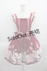 Angelic Pretty / Wonder Storyエプロン風スカート  ボルドー I-25-06-01-051-AP-SK-HD-ZI