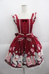 Angelic Pretty / Wonder Storyエプロン風スカート  ボルドー I-25-06-01-051-AP-SK-HD-ZI
