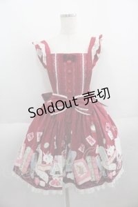 Angelic Pretty / Wonder Storyエプロン風スカート  ボルドー I-25-06-01-051-AP-SK-HD-ZI