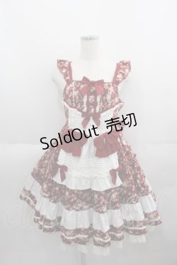 画像1: Angelic Pretty / Flower Basketジャンパースカート  赤 I-25-06-01-054-AP-OP-HD-ZI