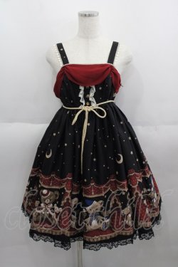 画像1: Angelic Pretty / Dream Bearジャンパースカート  黒 I-25-06-01-055-AP-OP-HD-ZI