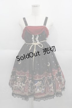 画像1: Angelic Pretty / Dream Bearジャンパースカート  黒 I-25-06-01-055-AP-OP-HD-ZI