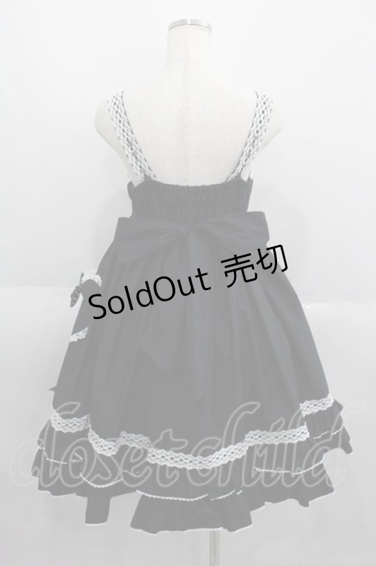 画像2: BABY,THE STARS SHINE BRIGHT / くみゃちゃんのHeart Sugar Decorationジャンパースカート  黒Ｘ白 I-25-06-01-056-BA-OP-HD-ZI (2)