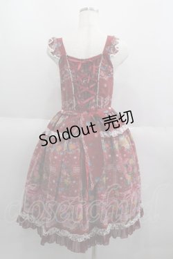 画像2: BABY,THE STARS SHINE BRIGHT / Le Bouquet de la Croix柄Ribbonジャンパースカート  赤 I-25-06-01-057-BA-OP-HD-ZI