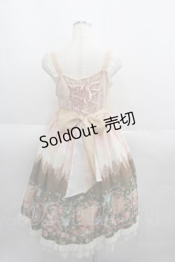 画像2: BABY,THE STARS SHINE BRIGHT / 月夜の森の AURORA Soiree 柄プリンセスジャンパースカート  ピンク I-25-06-01-058-BA-OP-HD-ZI