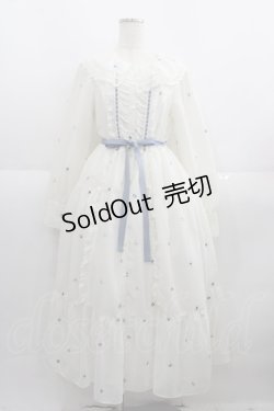 画像1: Melody BasKet / Petit rose刺繍フロントボタンワンピース  アイボリー I-25-06-01-066-LO-OP-HD-ZI