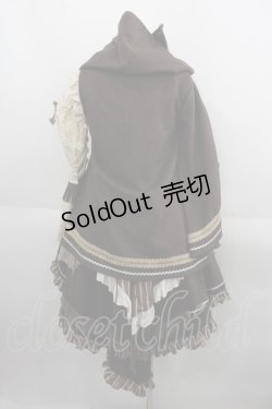 画像2: 豹了介猫（海外ロリータブランド） / フリンジ袖&クラッシュデザインワンピースセット S ブラウンＸアイボリー I-25-06-01-068-LO-OP-HD-ZI