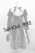 未知星辰的来信（海外ロリータブランド） / お城プリントハイネックワンピース S 黒Ｘアイボリー I-25-06-01-070-LO-OP-HD-ZI