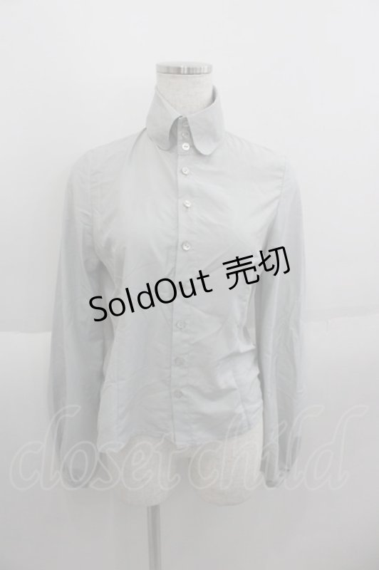 画像1: pays des fees  / 高襟シャツ  グレー I-25-06-01-010-PU-BL-HD-ZI (1)