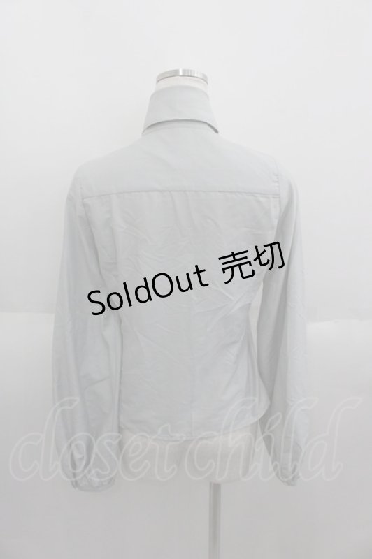 画像2: pays des fees  / 高襟シャツ  グレー I-25-06-01-010-PU-BL-HD-ZI (2)