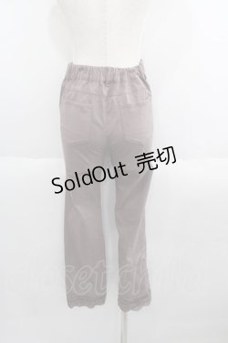 画像2: axes femme / 裾レースストレッチパンツ  ブラウン I-25-06-01-115-AX-PA-HD-ZT495